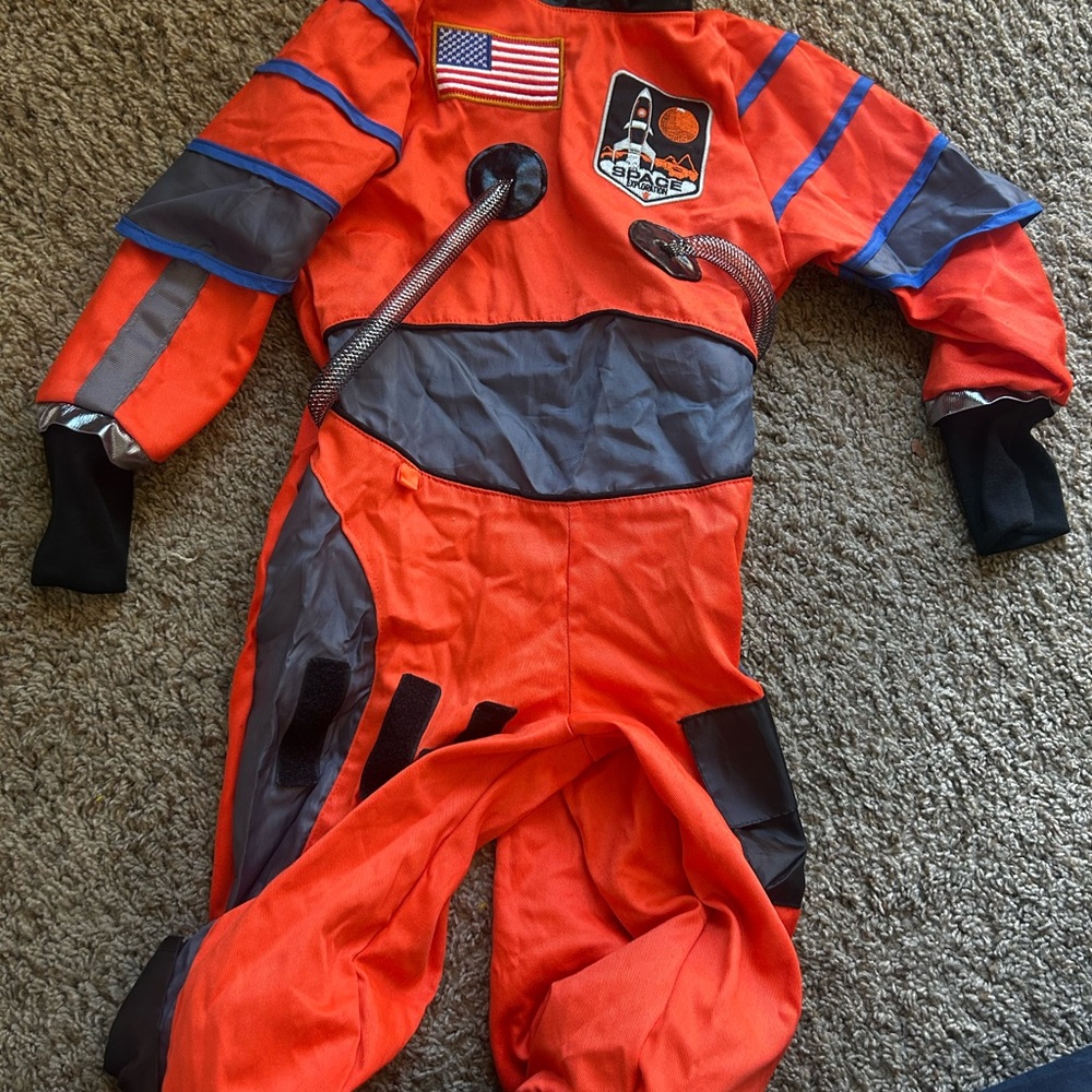 Orange astronaut Space Suit boy Costume